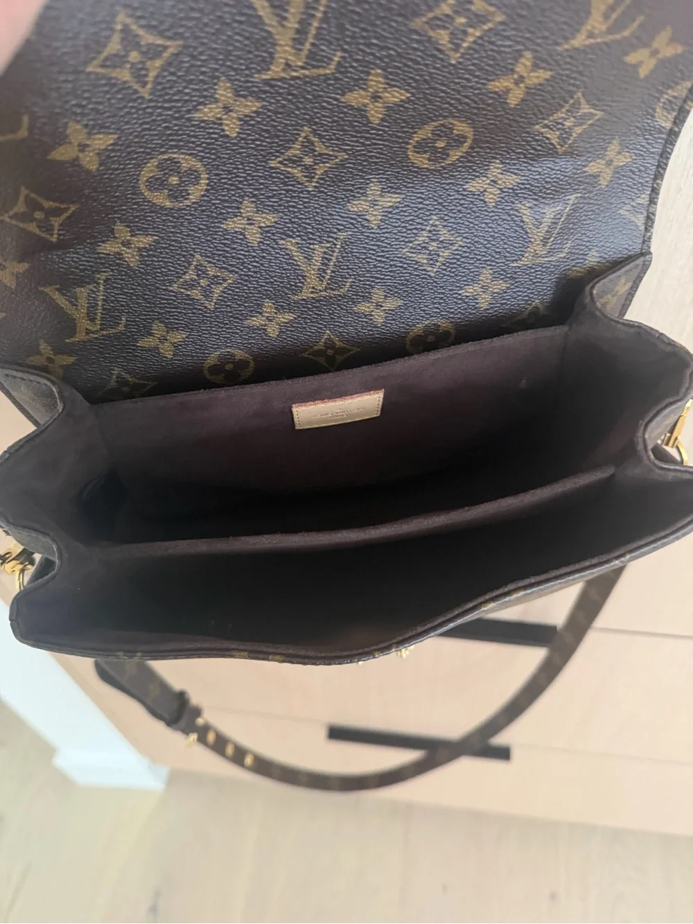 Louis Vuitton Monogram Canvas Crossbody with Gold Hardware